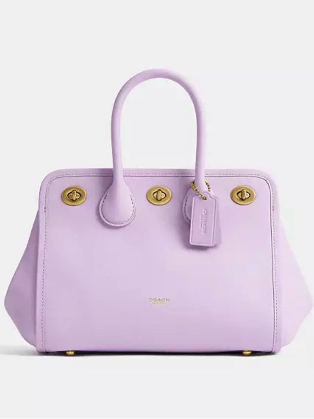 NWT 2026 Coach Runway Turnlock Tote Bag 22 Light Orchid CHE21